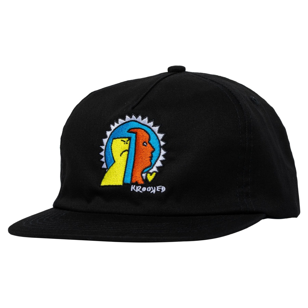 KROOKED MAD BACK SNAPBACK HAT BLACK