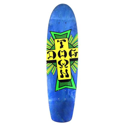 DOGTOWN NEON CROSS LOGO CRUISER SHAPED DECK 7.75 X 30.25