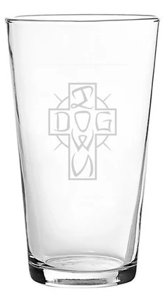 DOGTOWN ESE CROSS PINT GLASS 16OZ