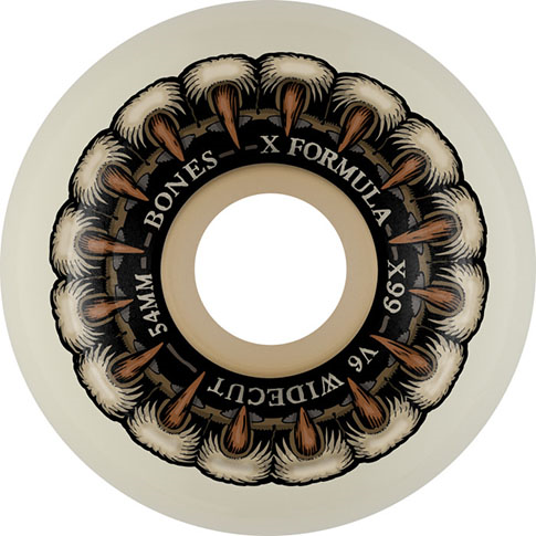 BONES X-FORMULA GRIPPIN WOLF V6 WIDE-CUT 54MM 99A (Set of 4)