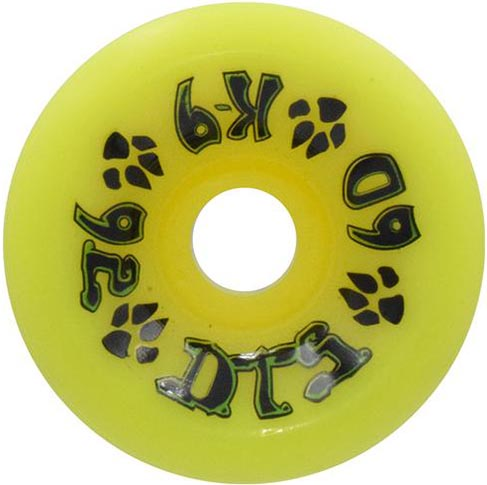 DOGTOWN K-9 80'S YELLOW WHEELS 60MM 92A (Set of 4) 