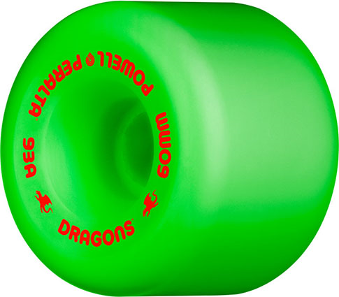 POWELL DRAGON FORMULA RAT BONES GREEN 60MM 93A (Set of 4)