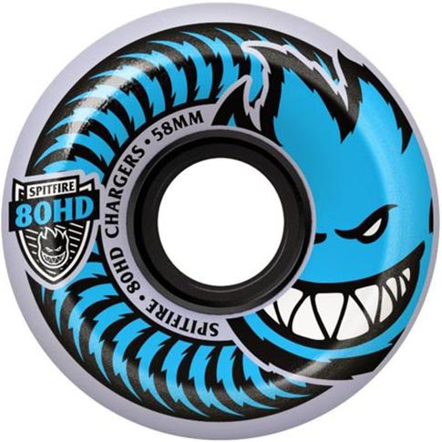 SPITFIRE 80HD CHARGER CONICAL FULL CLEAR/BLUE 56MM (Set of 4)