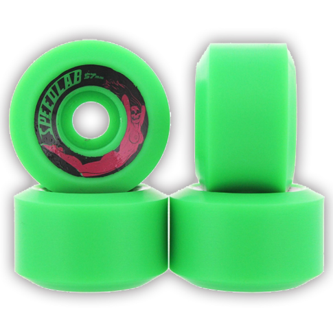 SPEEDLAB WHEELS BOMBSHELLS GREEN 57MM 99A (Set of 4)