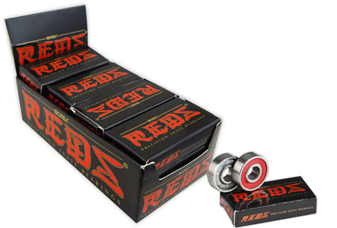 BONES REDS SINGLE WHEEL REPLACEMENT BEARING PACK ( 12 PACKS OF 2 BEARINGS)