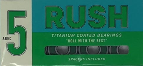 RUSH ABEC 5 BEARINGS WITH SPACERS SINGLE SET