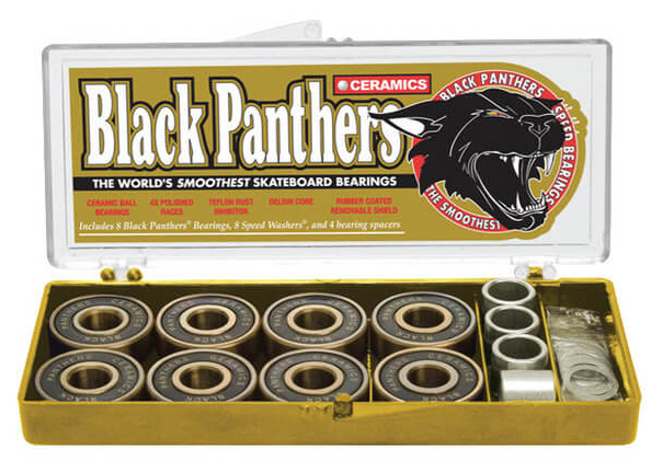 SHORTY'S BLACK PANTHERS CERAMIC BEARINGS SINGLE SET