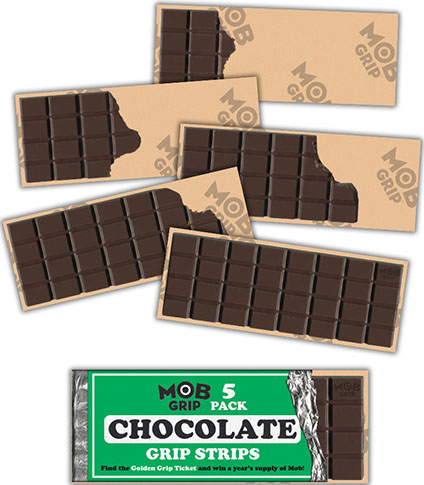 MOB GRIP 9" X 3.25" CHOCOLATE BARS CLEAR 5 PACK STRIPS