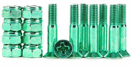 BULK 1" HARDWARE 8-PACK ANODIZED GREEN