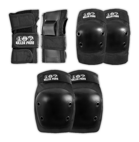 187 KILLER PADS 6 PACK JUNIOR BLACK