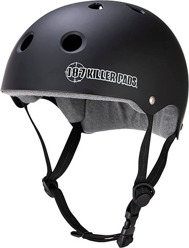 187 PRO SKATE HELMET  W/ SWEATSAVER LINER BLACK MATTE S