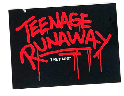 TEENAGE RUNAWAY LOGO BLACK STICKER