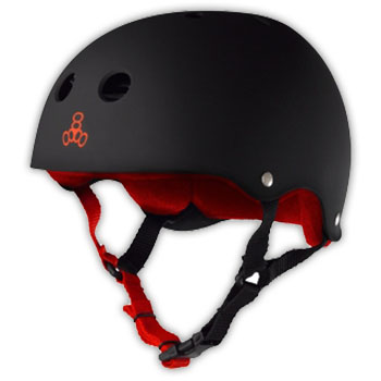 TRIPLE 8 HELMET SWEATSAVER BLACK MATTE W/ RED S