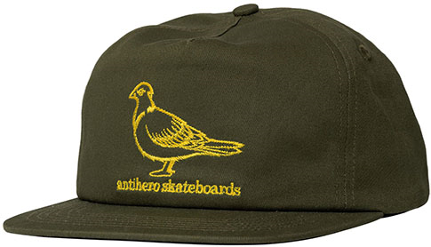 ANTI-HERO BASIC PIGEON SNAPBACK HAT OLIVE/ORANGE