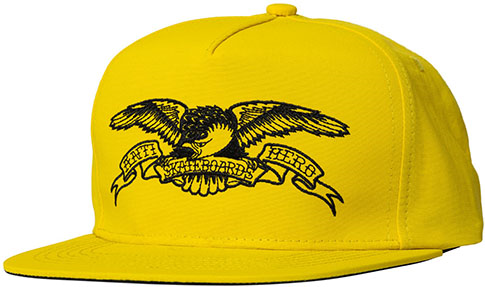 ANTI-HERO BASIC EAGLE SNAPBACK HAT MUSTARD/BLACK