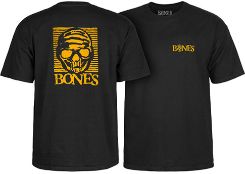 BONES BLACK & GOLD BLACK SS S