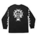 DOGTOWN CROSS LOGO BLACK LS  L