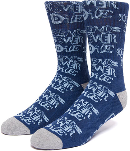 HUF HAROLD HUNTER FOUNDATION SOCKS NAVY