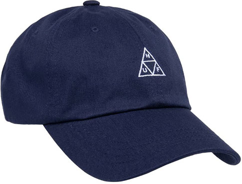 HUF TRIPLE TRIANGLE CURVED VISOR 6 PANEL HAT NAVY