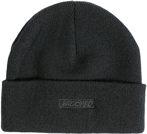 KROOKED MOONSMILE SCRIPT BEANIE BLACK