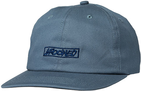 KROOKED MOONSMILE SCRIPT STRAPBACK HAT BLUE