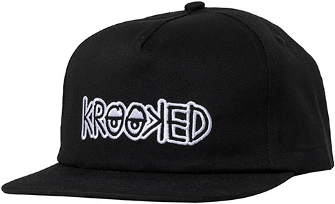 KROOKED KROOKED EYES SNAPBACK HAT BLACK/WHITE