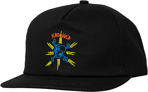 KROOKED STYLE KR SNAPBACK HAT BLACK