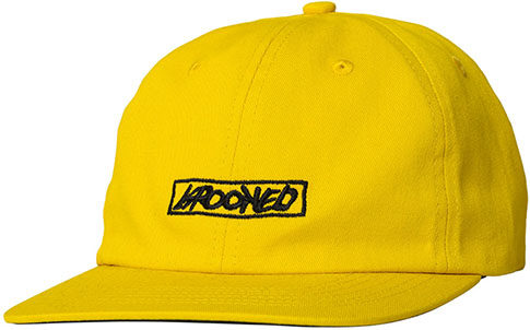 KROOKED MOONSMILE SCRIPT STRAPBACK HAT YELLOW/BLACK