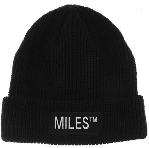 MILES LOGO BEANIE BLACK