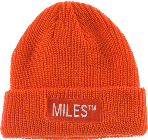 MILES LOGO BEANIE SAFETY ORANGE