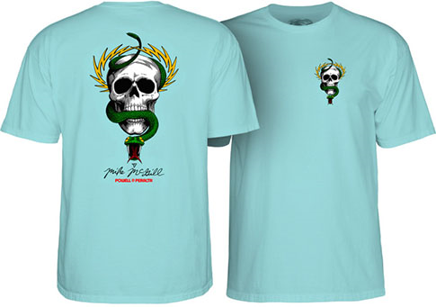 POWELL MCGILL SKULL & SNAKE TEAL ICE SS M