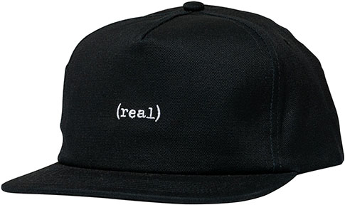 REAL LOWER SNAPBACK HAT BLACK/WHITE