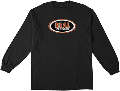 REAL OVAL BLACK/BURNT ORANGE LS M