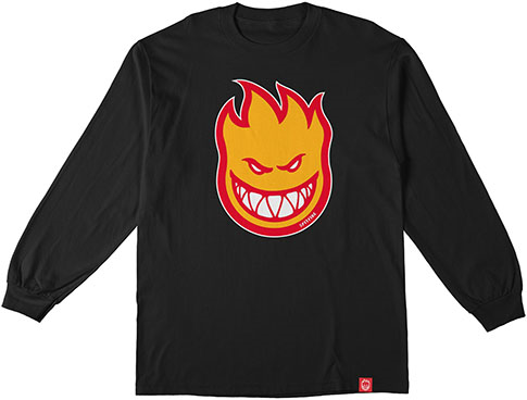 SPITFIRE BIGHEAD FILL BLACK/GOLD/RED LS L