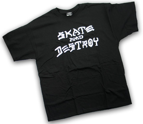 THRASHER SKATE AND DESTROY BLACK SS XL