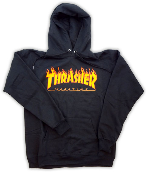 THRASHER FLAME BLACK HD/SWT XL