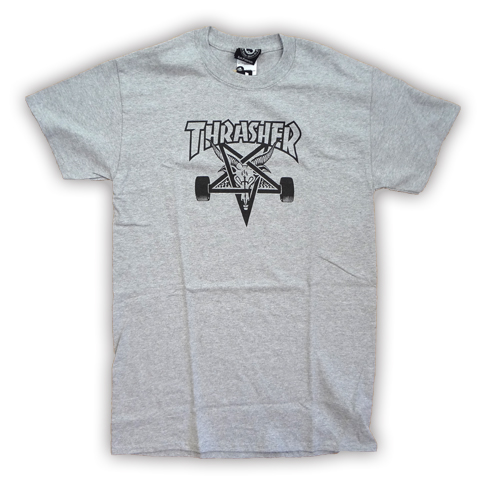 THRASHER SK8 GOAT HEATHER GREY SS L