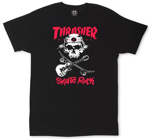 THRASHER NEW SK8 ROCK BLACK SS S