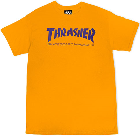 THRASHER SKATE MAG GOLD/PURPLE SS M