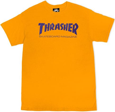 THRASHER SKATE MAG GOLD/PURPLE SS XL