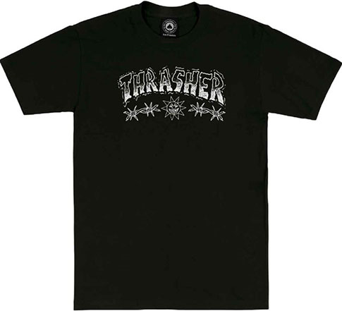 THRASHER BARBED WIRE BLACK SS S