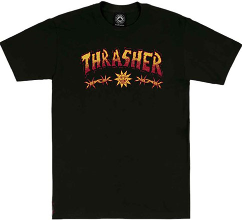 THRASHER SKETCH BLACK SS S