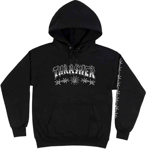 THRASHER BARBED WIRE BLACK HD/SWT S