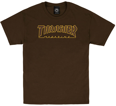 THRASHER OUTLINED DARK CHOCOLATE SS M