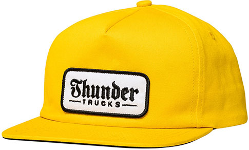 THUNDER SCRIPT PATCH SNAPBACK HAT GOLD/BLACK