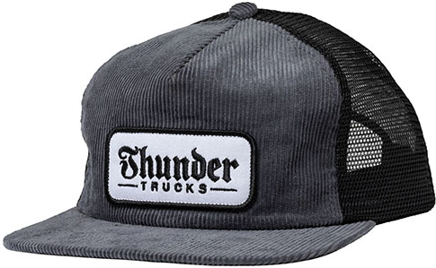 THUNDER SCRIPT PATCH SNAPBACK HAT CHARCOAL/BLACK