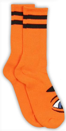 TOY MACHINE SECT EYE SOCKS ORANGE