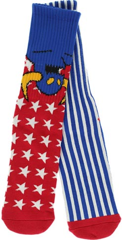 TOY MACHINE AMERICAN MONSTER SOCKS BLUE