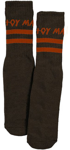 TOY MACHINE STRIPES SOCKS BROWN