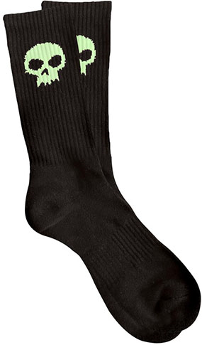 ZERO SKULL SOCKS BLACK GLOW